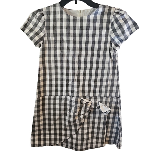 Bella Bliss gray gingham dress girls sz 10 new K19 - Picture 3 of 4